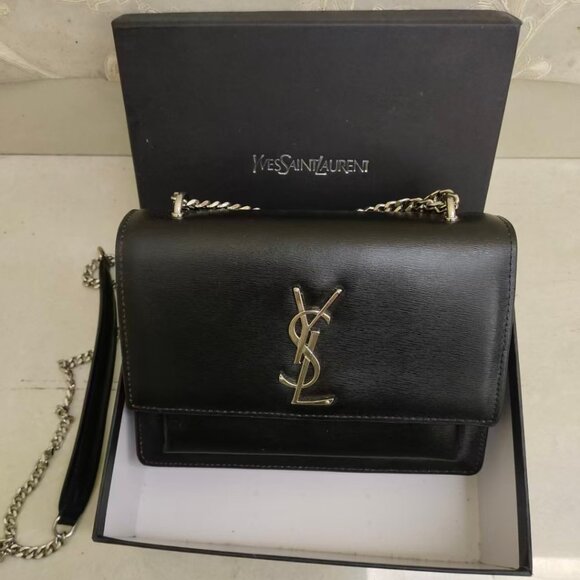 Saint Laurent YSL Sunset series black shoulder bag - Picture 8 of 9